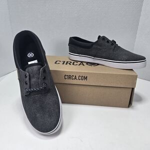 C1RCA VALEO SE Black Gray Skateboarding Sneakers Unisex Men's 7.5 Women's 9